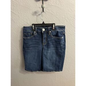 Seven7 Jean Shorts Size 8 Women's Bermuda‎ Med Wash Stretch Mid Rise